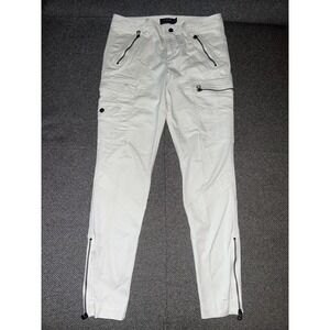 Polo Ralph Lauren White Military Surplus Womens Cargo Pants Size 8 Rare RL